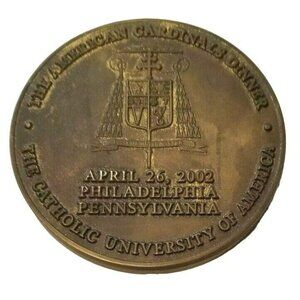American Cardinals Dinner Token 2002 Medal Philadelphia Catholic University SC28
